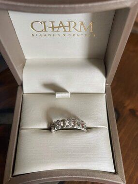 Rose Gold/White Silver Promise Ring